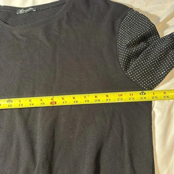 INC Womens Embellished-Sleeve Black Sweatshirt - Picture 7 of 12